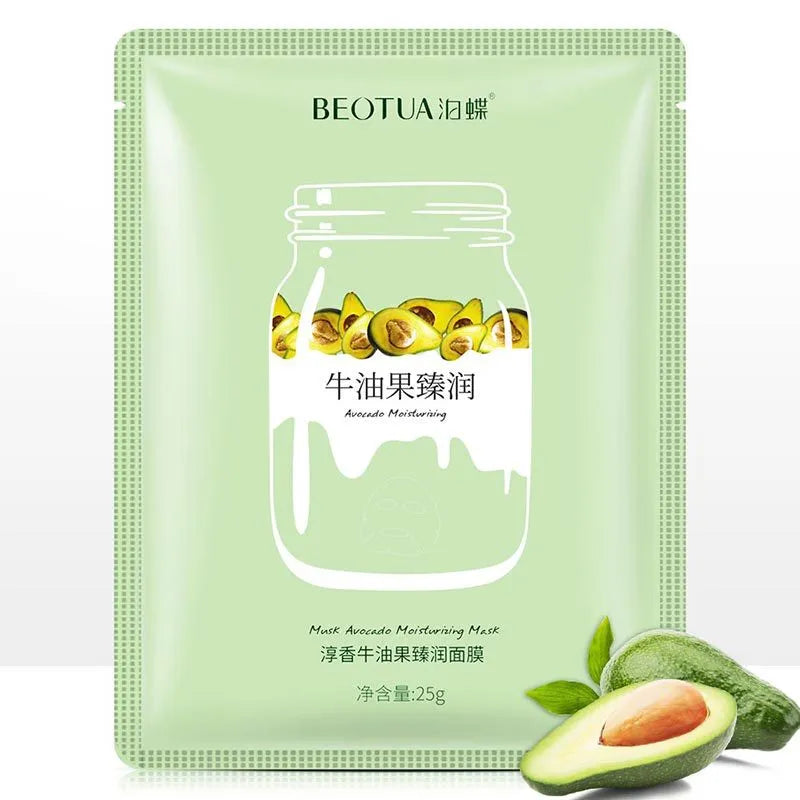 BEOTUA Blueberry Strawberry Avocado Face Mask Natural Fruit Extracts Facial Masks Moisturizing anti Acne Skin Care Masks