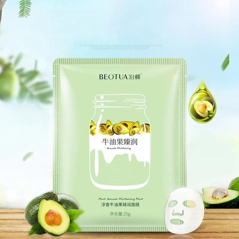 BEOTUA Blueberry Strawberry Avocado Face Mask Natural Fruit Extracts Facial Masks Moisturizing anti Acne Skin Care Masks