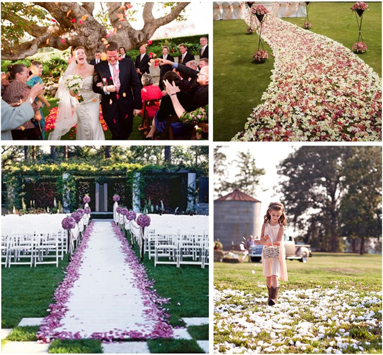 1000 Pieces Pink Rose Petals Artificial Fake Rose Petals Wedding Party Decorations, Light Pink