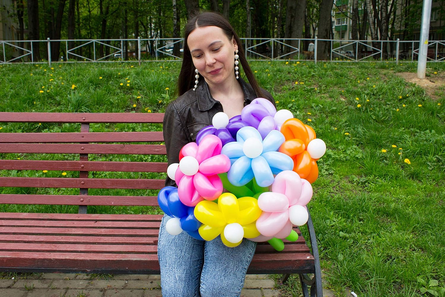 Long Light Pink Balloons - Animal Balloons - Pink 260 Balloons - 260Q Balloons, Pink Long Balloons for Balloon Animals - Long Skinny Balloons Pink - 200 Pack Long Pink Balloons