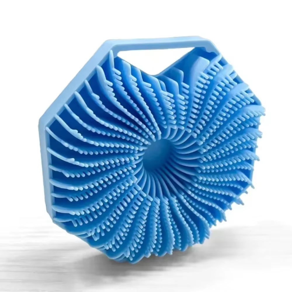 2025 Silicone Body Brush Showering Foam Shower Exfoliating Bath Massage Brushe Polygonal Handheld Body Scrubber Skin Cleaning