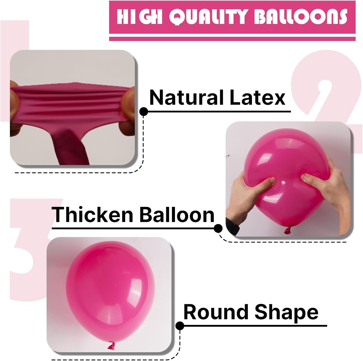 Pink Balloons 100 Pcs 12 Inch Hot and Light Pastel Pink Fuchsia White Balloons for Valentine'S Day Wedding Baby Shower Gender Reveal Princess Bachelorette Birthday Party Decorations