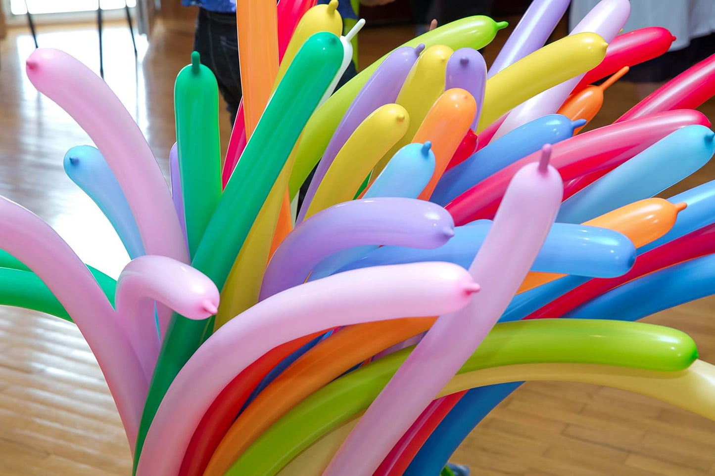 Long Light Pink Balloons - Animal Balloons - Pink 260 Balloons - 260Q Balloons, Pink Long Balloons for Balloon Animals - Long Skinny Balloons Pink - 200 Pack Long Pink Balloons