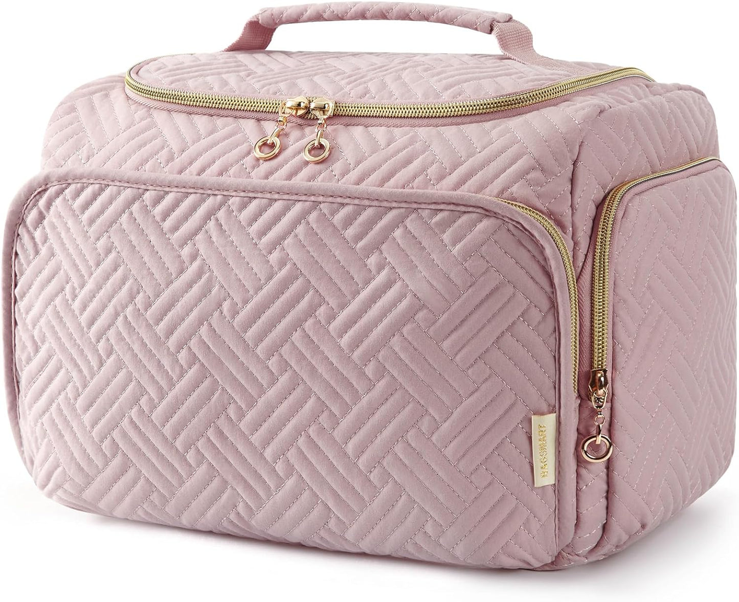 Travel Toiletry Bag, Large Wide-Open Travel Bag for Toiletries, Makeup Cosmetic Travel Bag with Handle