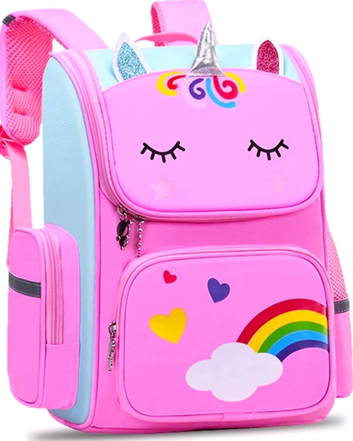 School Backpack Girls Bookbag, Lightweight Kids Backpack Durable Fashion Schoolbag, Pink