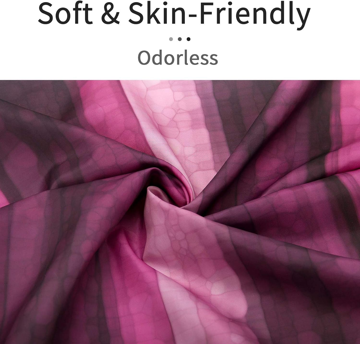 Pink Striped Shower Curtain, Hot Pink Neon Pink Cute Shower Curtain Set with 12 Hooks, Abstract Mosaic Glass Texture and Dark Stripe Art Waterproof Fabric Bathroom Decor, 72" W X 72" L