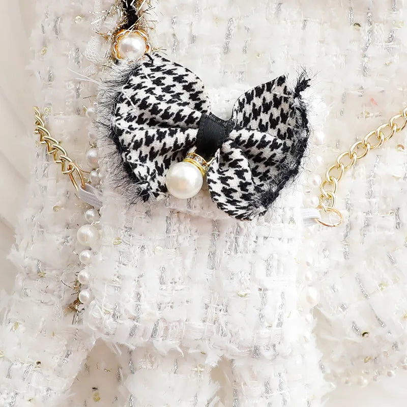 Ins New Winter Cat Dog Princess Dress Backpack Pink Fashion Design Thickened Skirt Dog Christmas Clothes