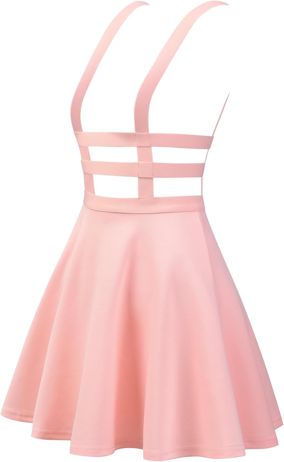 Women'S Pleated Overall Gothic 2025 Summer Elastic Waist Kawaii A-Line Braces Suspender Skirt