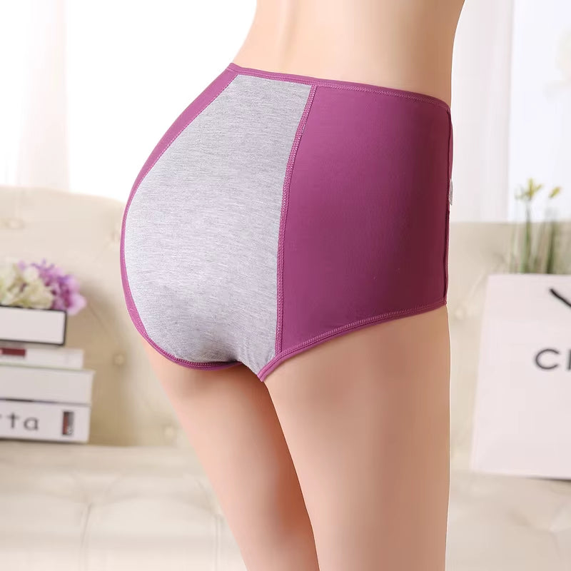 Large Size 4XL High Waist Period Panties for 110Kg Women Briefs Cotton Menstrual Panties Leak Proof plus Size Underwear