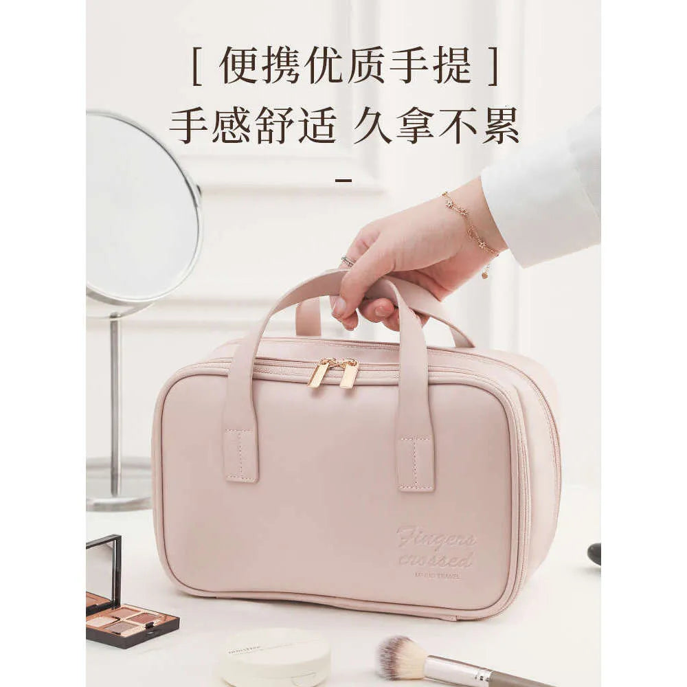 Makeup Bag for Women 2024 New Portable Large Capacity Makeup and Skincare Products, Paroned Storage Bag, Light , High-End