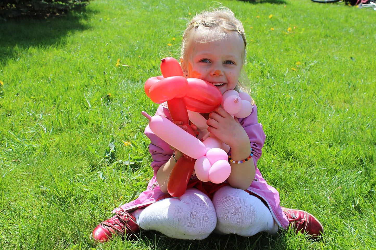 Long Light Pink Balloons - Animal Balloons - Pink 260 Balloons - 260Q Balloons, Pink Long Balloons for Balloon Animals - Long Skinny Balloons Pink - 200 Pack Long Pink Balloons