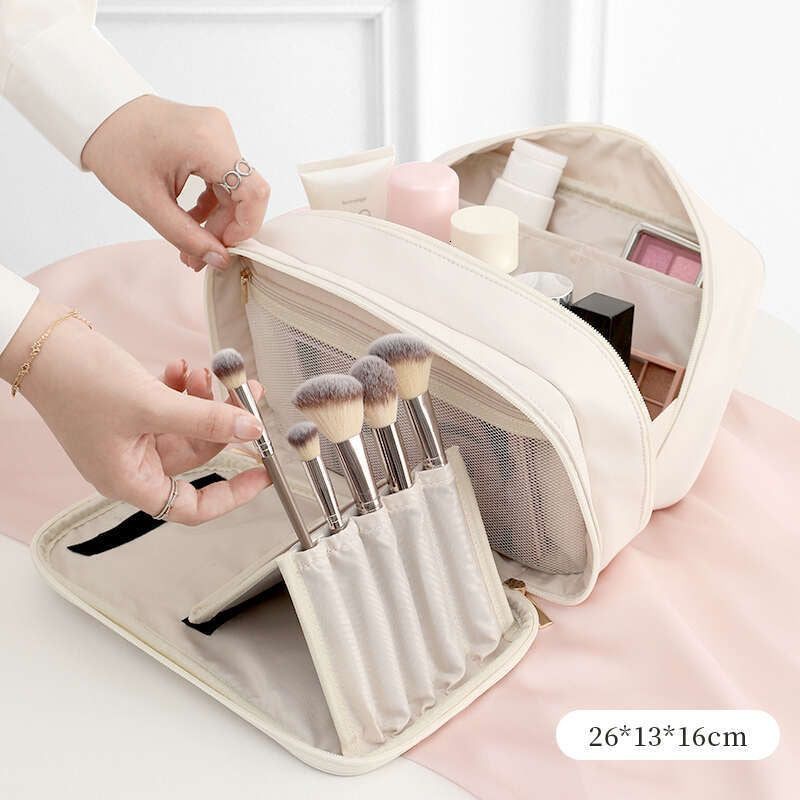 Makeup Bag for Women 2024 New Portable Large Capacity Makeup and Skincare Products, Paroned Storage Bag, Light , High-End