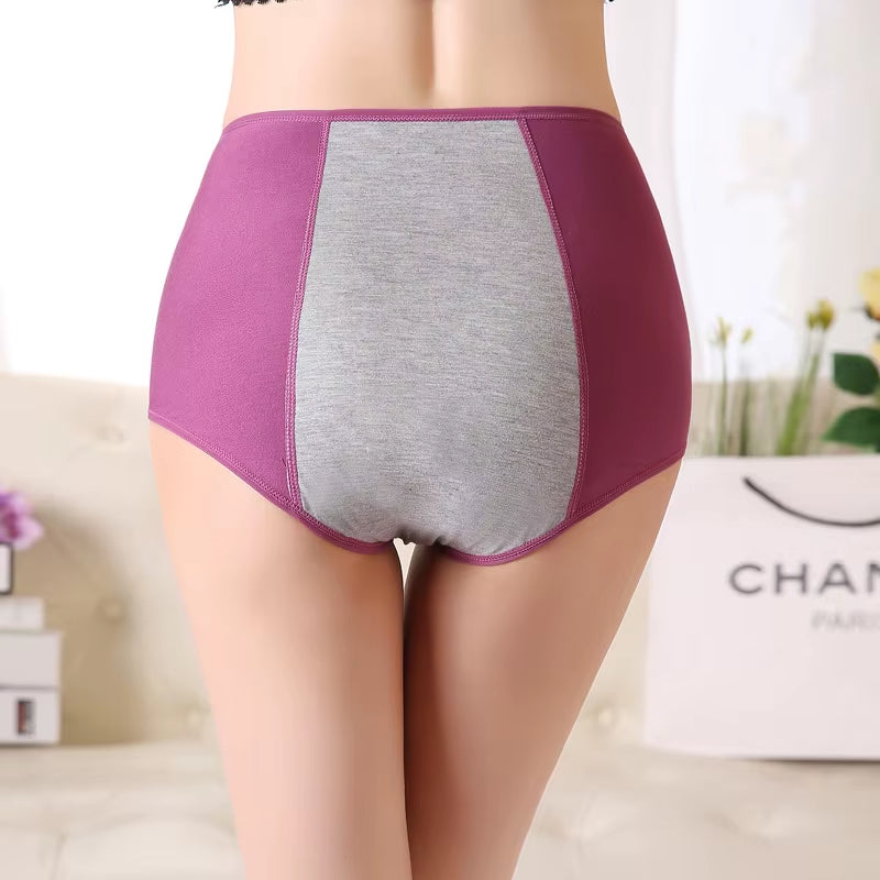 Large Size 4XL High Waist Period Panties for 110Kg Women Briefs Cotton Menstrual Panties Leak Proof plus Size Underwear