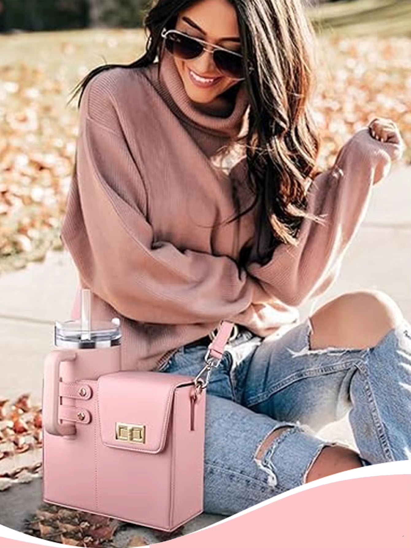 Outdoor Portable Crossbody Water Cup Protection Multifunctional Universal Water Bottle Storage Bag Single Shoulder Solid Color