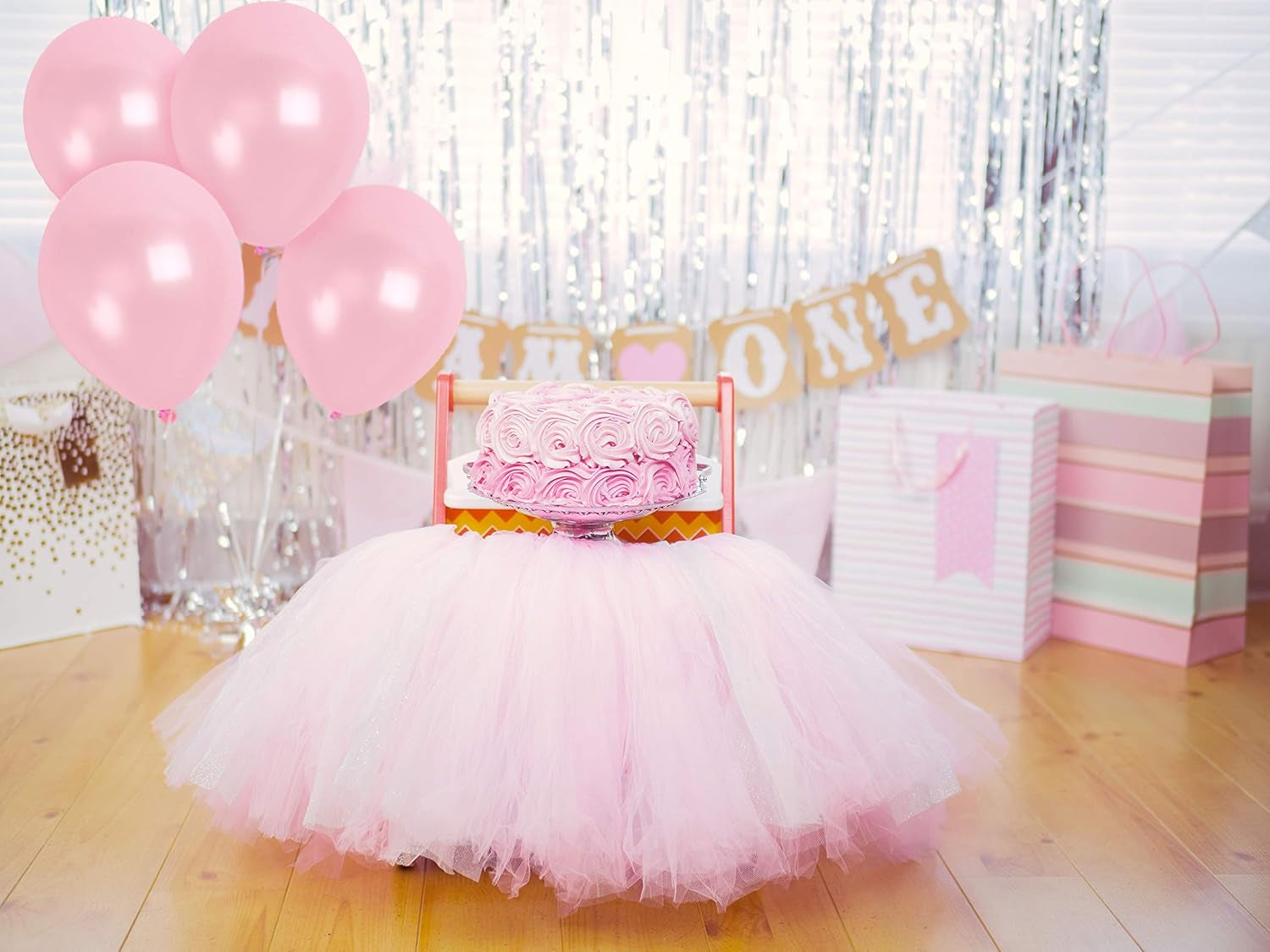 Light Pink Balloons - Pearlized Metallic, Blush Baby, Macaron, Pastel, 100 Soft Pearl Pink Nude 12 Inch Latex Balloons