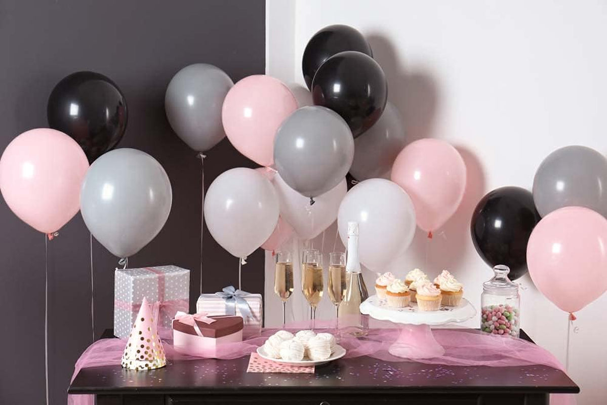 Pale Pink Balloons - Pastel Pink Balloons - Blush Pink Balloons - Matte Pink Balloons - Baby Pink Balloons 12 Inch - Large Pink Balloons - Light Pink Balloons - 36 Pink Balloons